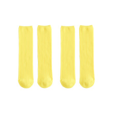2 Pairs Double Needle Solid Color Mid-Calf Socks Unisex
