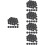 150 Pcs Plastic Backgammon Pieces Board Game Accessory 6