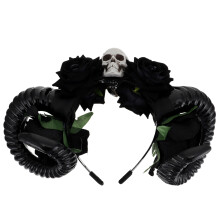 Halloween Huvudband Horn Och Skelett För Cosplay Och