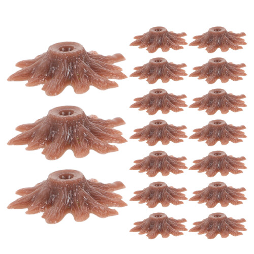 200Pcs Coffee Plastic Mini Tree Feet Stand for Artificial Tree Models 1