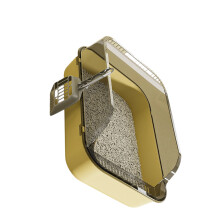 Semi-open kattentoilet Verdikt lekvrij-Jasmijngeel Middelgroot