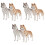 6 Decorazione Tavolo a Forma Cane Husky 3