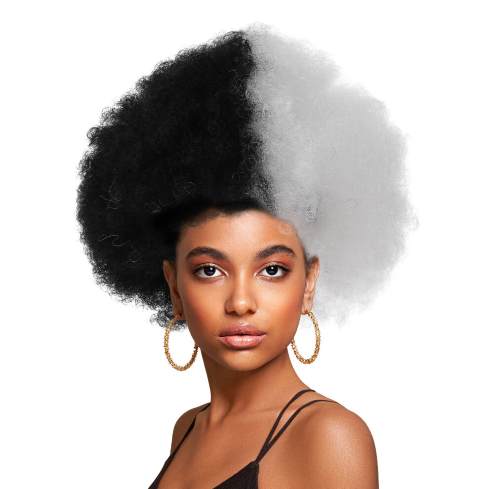 Solustre Unisex Black Afro Wig: Short Curly Synthetic Hair For Women Heat Resistant