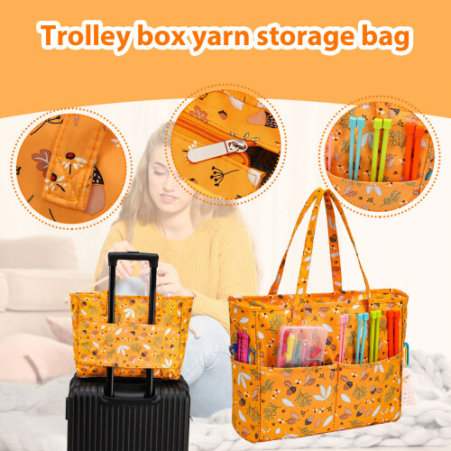Strick-Organizer-Tasche, Reise-Häkeltasche,-1 2