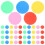 100Pcs Plastic Colored Round Slices Chips Game Accessories 7