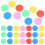 100Pcs Plastic Colored Round Slices Chips Game Accessories 6