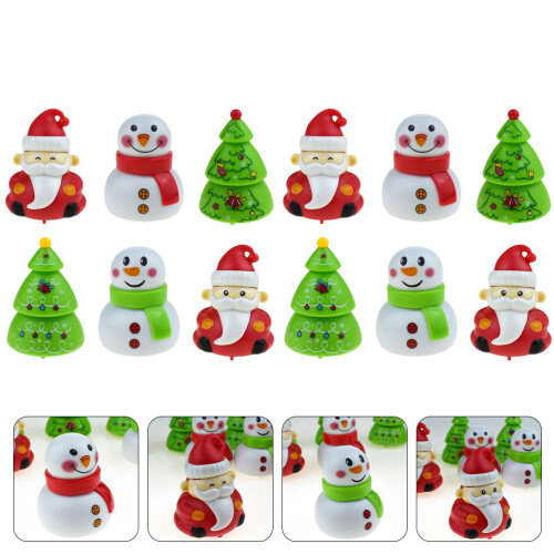 12Pcs Xmas Themed Pull Back Playthings Ornaments 2