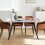 AINPECCA Grey Marble Effect Dining Table Metal Legs 120cm 8