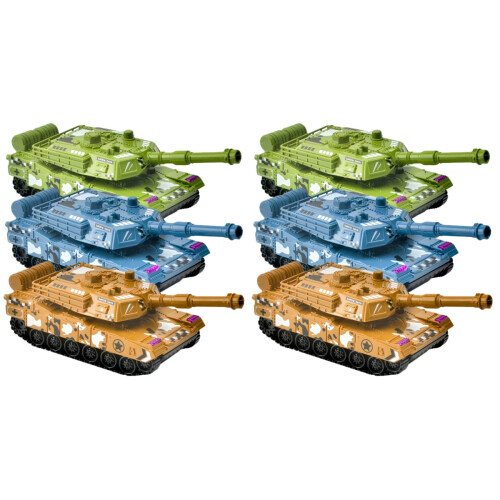 6 Simulation Panzer Modelle Rückzieh Spielzeug 1