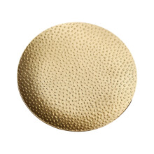 Metal Drink Coasters Nonslip Table Decors-Hammered Round Coast