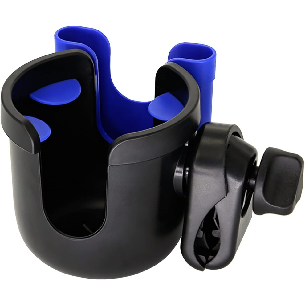 360-Degree Rotatable Stroller Cup And Phone Holder, Ensures Beverage Stability On Handlebars 0.55-1.7 In, Offers Easy Angle Adjustment And Non-slip De