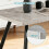 AINPECCA Grey Marble Effect Dining Table Metal Legs 120cm 2