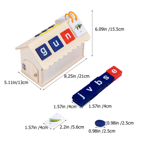 1 Set Engelse Letter Spelling Speelgoed Kinderen Huisje 1