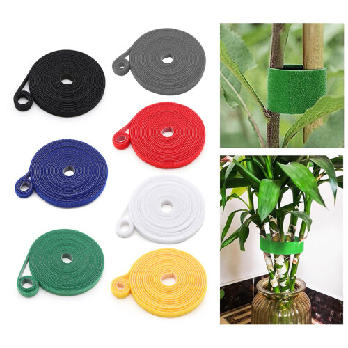 User Friendly Nylon Plant Support Tie Rings Fastener-Blue 2M 2