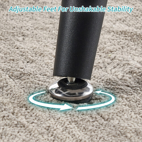 AINPECCA Grey Marble Effect Dining Table Metal Legs 120cm 2
