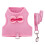 Small Pet Harness and Rope Set Adjustable and- pink S 1