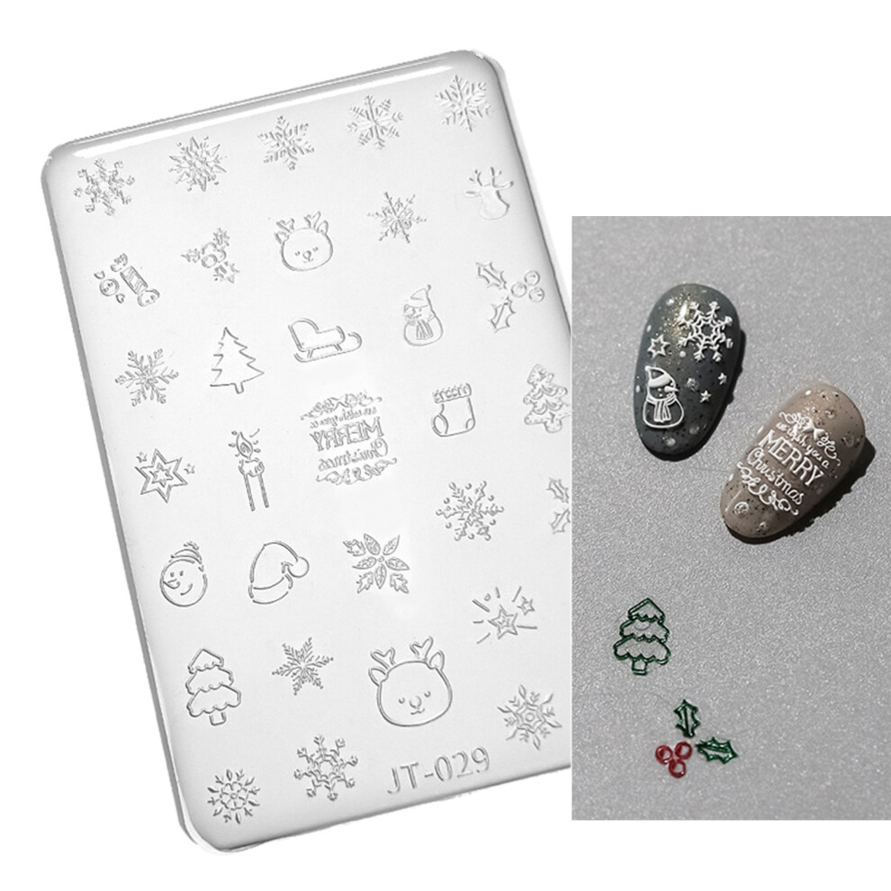 Crystal Nail Art Mold with Flower Butterfly Print Stencil-JT029