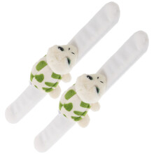 2Stück Animal Theme Snap Armband Plüsch Schildkröte
