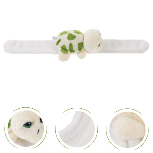 2Stück Animal Theme Snap Armband Plüsch Schildkröte 2