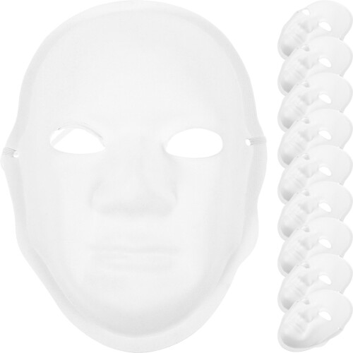 10 Pcs Blank Male Full Face Mask For Kids Diy Paintable 2