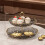 Serving Tray Plastic Texture Dessert Display-White third floor 6
