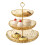 Multifunctional Snacks and Fruit Serving Tray-gold third floor 1