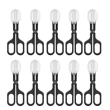 10lots Spiders Crawlers Clip Insect Catcher Scissor-black