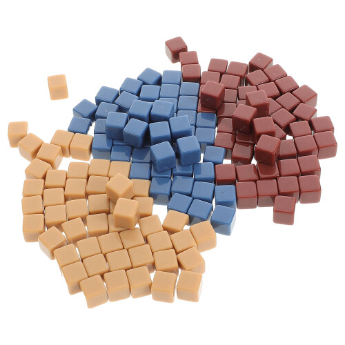 150Pcs 8Mm Blank Acrylic Six Sided With Storage Box