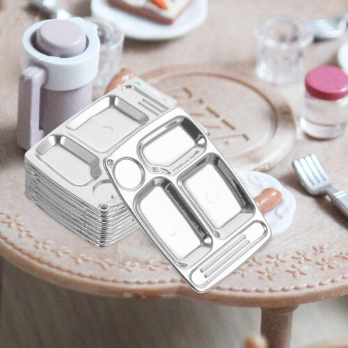 10Pcs Miniatyr Tallrikar För Dockhus Kök Middag 2