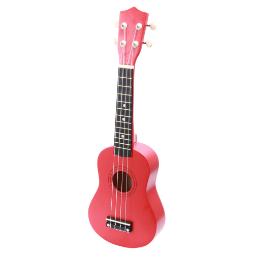 21 Cali Drewniane Ukulele Edukacyjna Czerwone 1