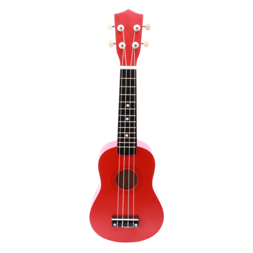 21 Cali Drewniane Ukulele Edukacyjna Czerwone 2
