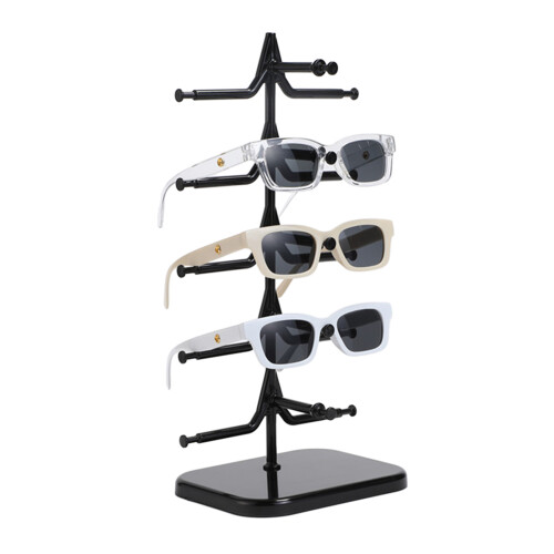 5 Layers Portable Eyeglass Storage Shelf Rotating-Black