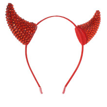 Glitter Horns Huvband - Ljusande Rhinestone Cosplayaccessoar