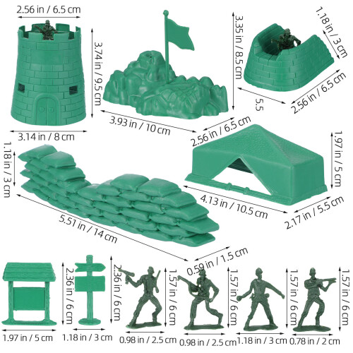 200Pcs Mini Soldat Leksak Plast Modell Figurer Set 1