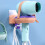 Βάση στεγνωτήρα μαλλιών για τοποθέτηση στον τοίχο, με αυτοκόλλητη επένδυση για 4