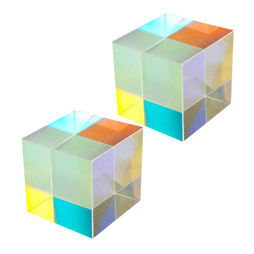 Creative Optical Glass Cube Dispersion Ornament For Home 8X8X8mm 2