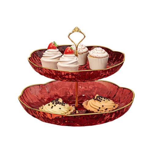 Space Saving Dessert and Snacks Holders-Red Second floor