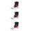 3Pcs Simulation Jinrikisha Model Retro Desktop Decoration 9