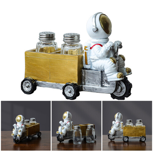 Astronaut Statue Salt Peppers Bottle Holder Kitchen Crafts-1 1