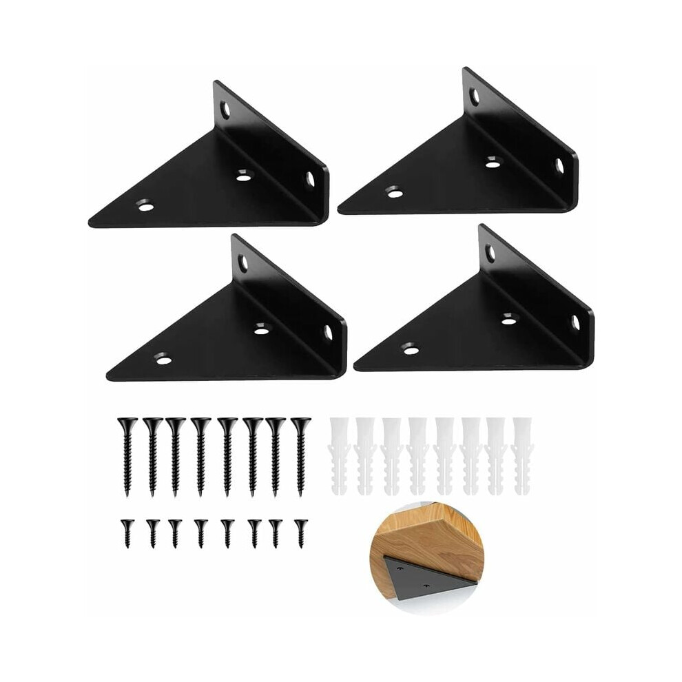 Multifunction Use Reinforcement Angle, Stainless Steel Cold-Rolled Steel 90-Degree Right Angle Triangle Design Corner Brace Brackets Heavy-Duty For Un 9060116823109