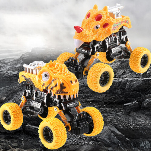Large Dinosaur Pull Back Friction Powered Car Toy For Children 2