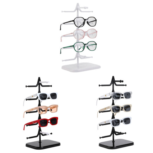 5 Layers Portable Eyeglass Storage Shelf Rotating-Black 2
