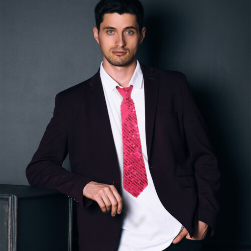 Rosy Sequin Tie For Street Dance And Stage Performance 2