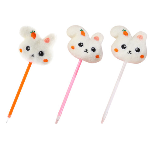 3Pcs Rabbit Shape Ballpoint Pens For Office Classroom