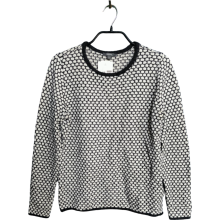Montego Pull Femme Élégant Confortable Chaud Noir Pois Blancs Taille S