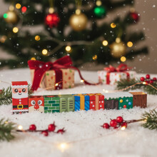 Merry Christmas Theme Children Magnetic Building Blocks Toy Set