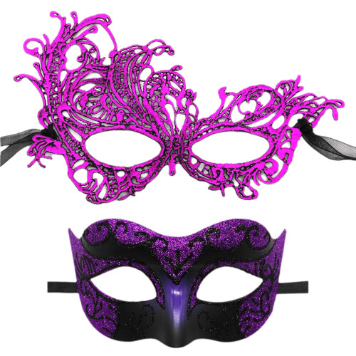 Sophisticated Masquerades Mask Distinctive-purple suit