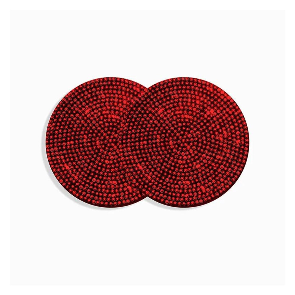 Bling Car Cup Holder Coaster With Diamond Design, Nonslip Rhinestone Car Interior Accessory Red 9105992592357