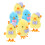 6 Stuks Easter Opwindkuiken Pluchen Speelgoed Eiermandje Vullers 11