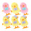 6 Stuks Easter Opwindkuiken Pluchen Speelgoed Eiermandje Vullers 8